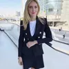 Trajes de mujer Blazers verde azul amarillo negro blanco Blazer mujer Oficina Formal botones de doble botonadura talla grande Drop Ship