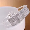 Joyería exquisita a la venta, pulsera con caja de diamantes estrellados brillantes, brazalete de joyería para mujer