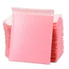 Embrulho de presente 10/20/50pcs sacos de filme de vedação a granel rosa para mala direta de embalagens bolhas auto -envelopes saco de polimailer acolchoado