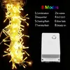 Corde 4.6M Impermeabile Luce di Natale per esterni Tenda a LED Ghiacciolo Luci per corde Droop 0.4-0.6m Ghirlande Fata Eaves Decorative