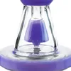 Groene Purple Hookahs Pyramid Design Hoofddienst Glas Bongs Douchekop Percolator Water Pijpen Olie DAB Rigs 14mm Joint