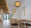 Lustre créatif chinois moderne rétro café lampe décorative chambre chevet rotin tissage japon concepteur Zen tissé e27