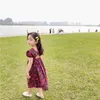 2021 Girls Casual Dress Toddler Floral Baby Sleeveless Party Summer A-Line Beach Dress Boho Pageant Clothes 2-8T Q0716