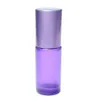 Bouteille de parfum vide 5ml Portable givré violet rouleau huile essentielle bouteille en verre déodorant de voyage