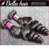 Bella Hair 830 cala 100 Indian nieprzetworzone dziewicze przedłużenie włosów ludzkich ludzkich kolorów naturalny kolor luźne fali Włosy 1146176