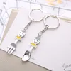 Creatief honkbalpet paar sleutelhanger, mannelijke en vrouwelijke hoed Key Chain Ring Metal: HQ0030