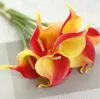 PU Konstgjorda blommor Simulering Calla Lily Bunch Fake Flower Bouquet Bord Hem Bröllopsdekoration
