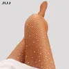 Mulheres Sexy Senhoras Latin Dance Competições Pantyhose Fio Duro Elastic Brilhante Fishnet Meias Profissional Teets 211204