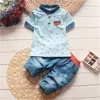 Sommar Småbarn Pojke Barn Barn Kläder Set Babykläder Tshirt+byxor Kostym Träningsoveraller för pojkar 1 2 3 4 år 210226 93 Z2