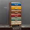 Vintage small city iron Boxes Storage Drawers for living room Floor Large capacity decorative wine display Antique cabinet furniture