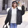 Women's Trench Coats 2021 Women Winter Jacket Hooded With Faux Fur Collar Female Coat Padded Outwear 6 Colors Ladies Parka