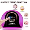 Nxy New Uv Led Nail Lamp for Drying Nails Dryer Gel Varnish with 57 Leds Professional Ice Lampara Manicure Art Salon Tools 220624