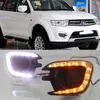 1Pair Matt ou Gloss Style pour Mitsubishi Pajero Sport 2014 2014 2015 LED voiture DrL DRL Lampe de brouillard