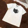 Hayvan Baskı Mektup Baskı Üst Mens Bayan Kısa Sleev Yaz T-shirt Moda Basit Büyük Boy Üst Rahat Tees Açık Gevşek Giysileri
