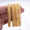 24k 6Pcs Dubai India Gold Color Bangles For Women Gorls African Bridal Bracelets Wedding Jewellery Gifts Bangle6239014