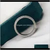 Drop Delivery 2021 Eternity Promise Ring 925 Sier Micro Pave 5A Zircon CZ Engagement Wedding Band Rings for Women Jewelry 4Lynh253T