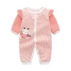 Prinses stijl geboren baby meisjes kleding 100% katoen baby rompertjes zachte baby kleding peuter meisje jumpsuits 210816