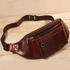 Echtes Leder Männer Fanny Packs Sport Designer Bum Geld Gürtel Taschen Kuh Haut Schulter Brust Mode Taille Bauch Tasche