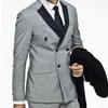 Zweireiher Slim Fit Herrenanzüge für Hochzeit 2-teilig Bräutigam Smoking Herrenjacke mit Hose Benutzerdefinierte Herrenmode Kostüm 2020 X0909