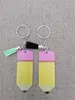 Creative Teachers Day Keychain Fashion Acrylic Pencil Dangle Charms Key Ring Personalize Small Tassel Keyring Festival Party Gift 7566694