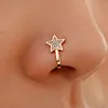 S02553 Piercing Jewelry For Women Copper Zircon Fake Nose Ring Nail Exaggerated Simple U-shaped Non-perforated Nose Clip