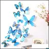 Grote koelkastmageten Decor Home Garden 12 stks vlinderdecoratiestickers Decoratieve vlinders voor verjaardagsfeestje 3d thema decor Weddin