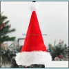 Dekoracje świąteczne Party Home GardenMerry Kapelusze Pluszowa Zwiększ Grubsze Włosy Piłka Xmas Caps Santa Hat dla Adt i Kids Christmas Gifts Deco