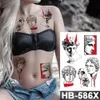 Wodoodporna Tymczasowa Naklejka Tatuaż Serca Nóż Gun Angel Old School Flash Tatuaże Wargi Body Art Arm Fałszywe Tatoo Kobiety Mężczyźni