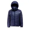 Ultra léger automne hiver marque de mode duvet de canard veste hommes à capuche imperméable Streetwear plume manteau chaud 211206