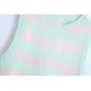 VUWWYV Fashion Striped Knit Crop Top Women Summer Casual Slim Ribbed Woman Blouses Sleeveless Streetwear Jersey Tops 210430