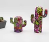 Painted Graffiti Cactus Creative Home Room Color Decorations Entrance Wine Cabinet Office Ornaments Resin Crafts 210811