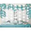 Tenda romantica con fiocchi di neve Decorazione esterna per la casa Ghirlande Navidad Decorazioni natalizie WY1386