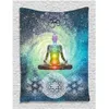 Polyester Indian Mandala Wall Hanging Tapestry 200X130cm Bohemian Bedspread Throw Blanket Dorm Yoga Mat Home Room Decoration T2006221G