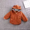 Herfst Hooded Jacket voor Kinderen Terug naar School Pluche Tops Cartoon Print Bovenkleding Babyjongen Kinderlijke Mode Kleding 211204