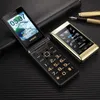 Original Yeemi G10 3.0 "Double Screen Cell Phones Snabbuppringning One-Key SOS Call Touch Mobiltelefon Stor knapp Dual SIM-kort Långt vänteläge FM Folded Style Äldre Free Case