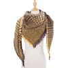 Plaid gland femmes foulards contraste couleur Patchwork rétro femme multi-usages châle écharpe laine Vintage Triangle foulards Wrap