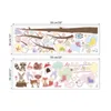 Stickers muraux animaux de bande dessinée arbre de coeur coloré pour la maternelle chambre d'enfants décor à la maison mignon safari art mural affiches de décalcomanie en PVC