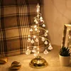 Ozdoby świąteczne LED Lights Crystal Drzew Decor Xmas Ozdoby Stół do Home 2021 Noel Kerst Decoratie