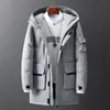Hommes vers le bas Parkas veste d'hiver hommes Long pardessus avec capuche épais manteau chaud mode vêtements 2022 Harajuku Japen Style Kare22