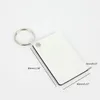 Blank Sublimation Rectangle hardboard Keychain DIY Printing MDF Wooden Keychains Promotional Gift Accessories heat transfer key chains