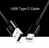 Typ C USB-C-kabel 1M 3ft 2A Snabb laddningsladdningskablar för Samsung Galaxy S8 S9 S10 S20 Huawei M1