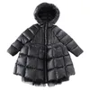 Flickor Barnkläder Kids Winter Jacket Coat Bomull Paddlad Parka Klänning Jul Kostymer för Snowsuit Snow Wear Ytterkläder 210916