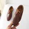 Men Oxford Prints Classic Style Dress Shoes Leather Brown Grey Coffee Lace Up Formal Fashion Business