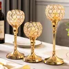 Candle Holders Europe Creative Stand Crystal Candlestick Ornaments El Decoration Housewares Romantic Dinner Tabletop Metal Crafts