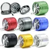 Groothandel multi-kleuren roken accessoires handvat kruid aluminium slijpmachines 63 mm diameter tabakslappers 79mm GR173