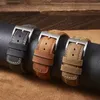 Titta på Bands Watchband 20mm 22mm Strap Leather Ultra-Thin Strapquick Release Square Tail Pin Buckle Accessories P58 Hele22