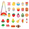 Kawaii Silikonowa torba na ramię Bubble Push Bubble Fidget Zabawki Torby Portfelowe Coin Purse Dinosaur Soft Andistress Toy