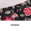 women Romantic rose print mini dress Girls billowy Sleeve V neck Shirred Skirt Seamed Bodice Panels Full Bell Sleeves 210520