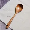 Trä spatel teakwood redskap non-stick pan spatler lång handtag måltid sked naturlig kolv matlagning verktyg dinnerware rh3918