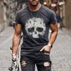 T-shirt firmate estive da uomo T-shirt da donna magliette casual lettera danneggiata stampata manica corta Homme abbigliamento S-3XL